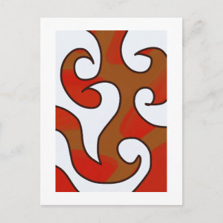 Carte Postale Œuvre d'art maori abstrait contemporain 12 par RRW