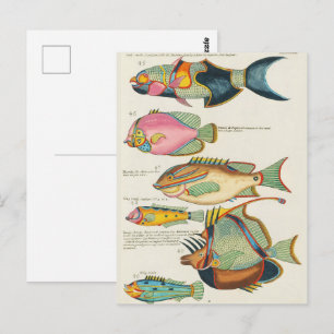 Carte Postale Œuvre d'art murale vintage et vibrante sur la vie
