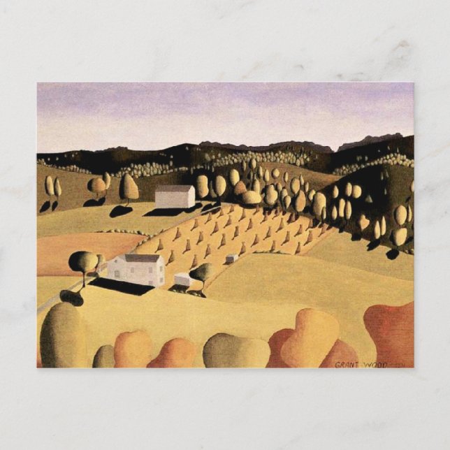 Carte Postale Oeuvres d'art Grant Wood, Quelques Maïs (Devant)