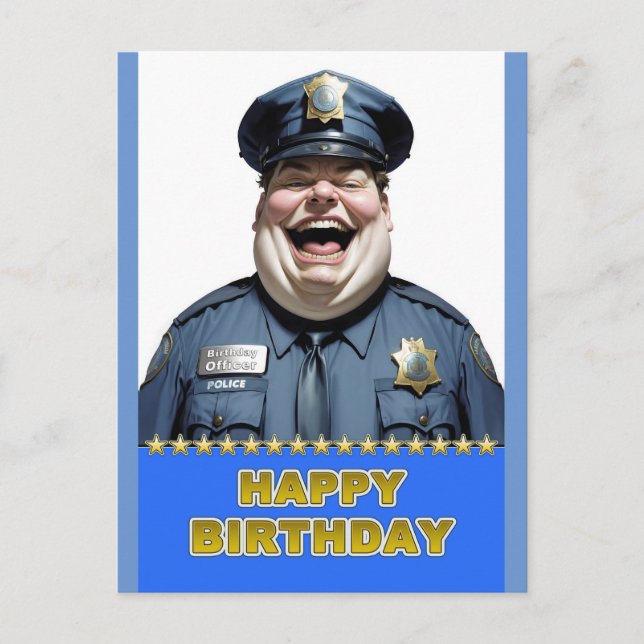 Carte Postale Officier d'anniversaire (Devant)