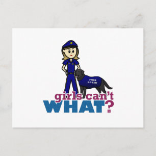 Carte Postale Officier de canine de police