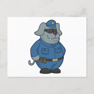Carte Postale Officier de police canine