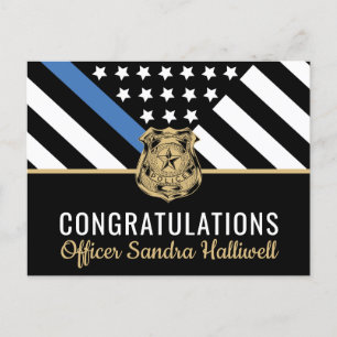 Carte Postale Officier de police Retraite des forces de l'ordre