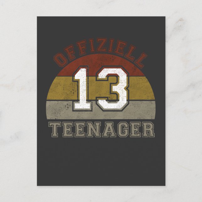 Carte Postale Offiziell Adolescent 13 Jahre alt (Devant)