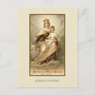 Carte Postale Offre de masse catholique de Vierge Marie Jésus