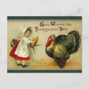 Carte Postale Offres vintages de maïs à la Turquie Thanksgiving