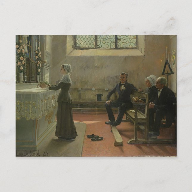 Carte Postale Offrir à la Vierge le jour d'après le (Devant)