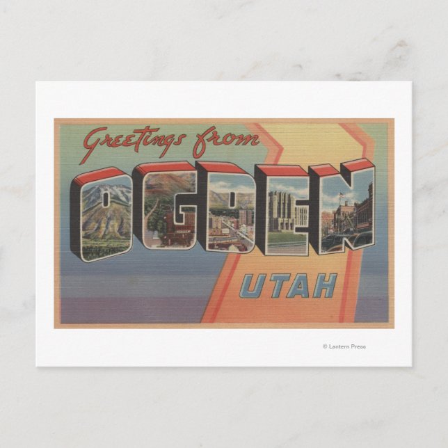 Carte Postale Ogden, UtahGrandes lettres ScènesOgden, UT 3 (Devant)