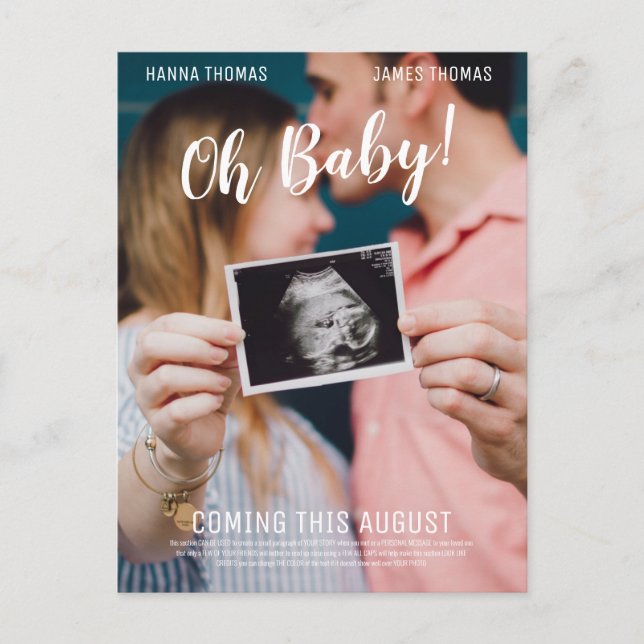 Carte Postale Oh Baby Movie Poster Faire-part (Devant)