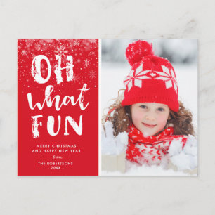 Carte Postale OH CE QUI EST AMUSANT fête de noël du script