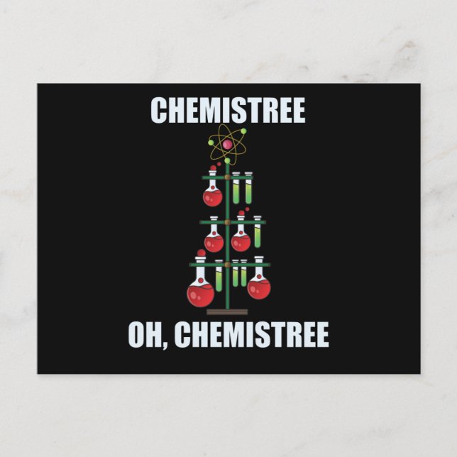 Carte Postale Oh Chemistree maître en chimie de Noël (Devant)