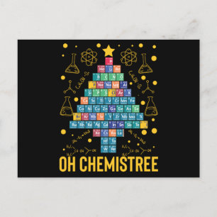Carte Postale Oh Chemistree Science Chimie Arbre de Noël