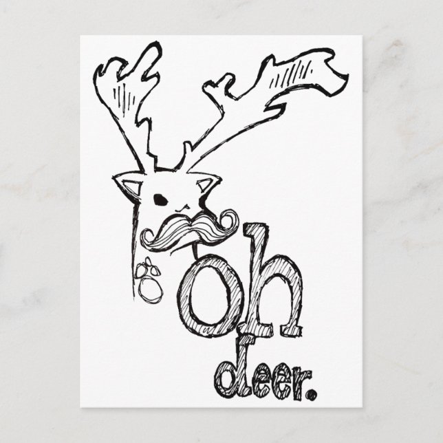 Carte Postale Oh Deer (Devant)