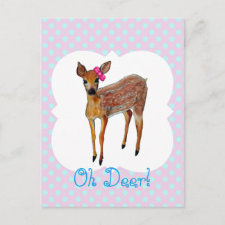 Carte Postale "Oh Deer" faon