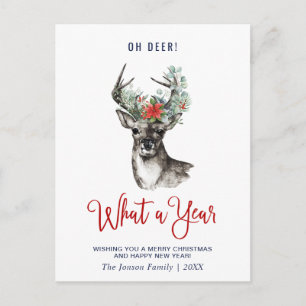 Carte Postale Oh Deer Quelle année Noël Noël voeux