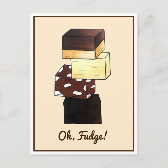 Carte Postale Oh Fudge ! Désolé, J'Ai Oublié Votre Foie D'Annive (Devant)