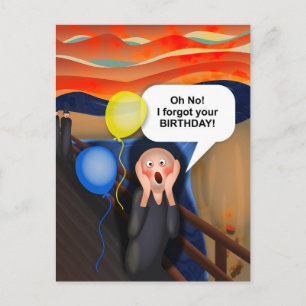 Carte Postale Oh Non J'Ai Oublié Ton Anniversaire La Parodie De 