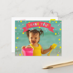 Carte Postale Oh Quel Amusant Confetti Photo Girl Anniversaire M