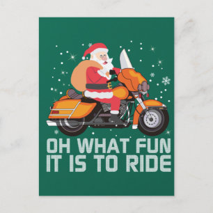 Carte Postale Oh Quel Amusement C'Est De Circuler Père Noël Chri
