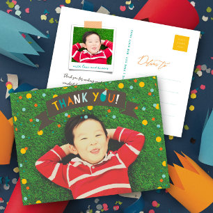 Carte Postale Oh Quelle Fête Garçon Anniversaire Confettis Merci