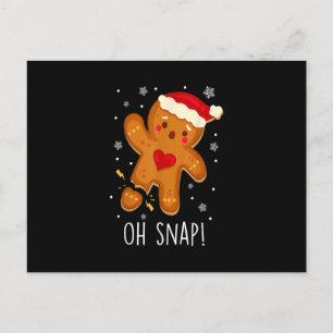 Carte Postale Oh Snap Gingpain homme Noël Famille Père Noël