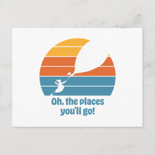 Carte Postale Oh, The Places You'll Go! Rétro Coucher de Soleil