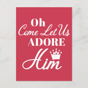 Carte Postale Oh Venez Admirez-Le Noël Chrétien