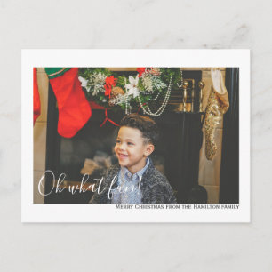 Carte Postale Oh What Fun Photo Joyeux Noël Personnalisé