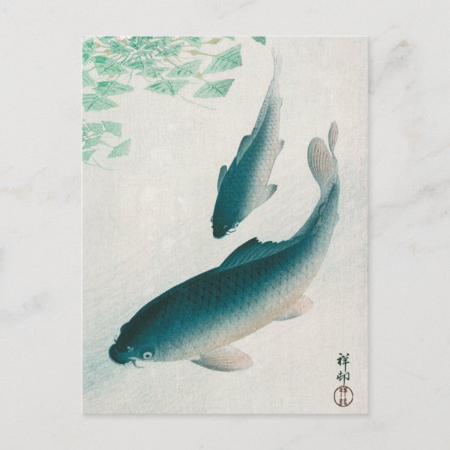 CARTE POSTALE: OHARA KOSON : CARP/KOI 1926 (Devant)