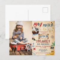 Ohé capitaine pirate trésor fête d'anniversaire po