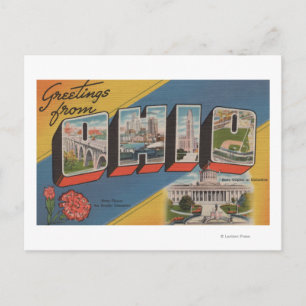 Carte Postale Ohio (Capitale d'Etat/Fleur) - Scène aux grandes l