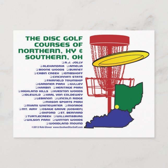 Carte Postale Ohio Kentucky Disk Golf (Devant)