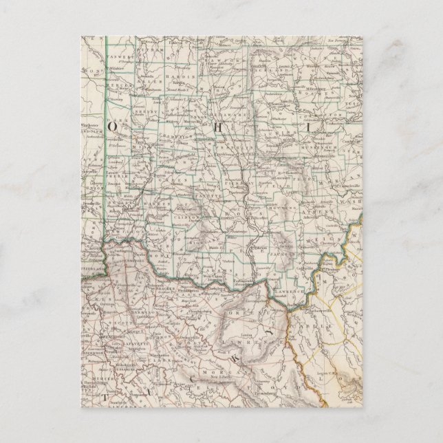 Carte Postale Ohio, Kentucky, Virginie (Devant)