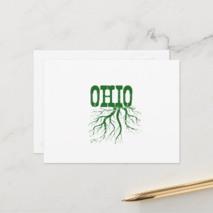 Carte Postale Ohio Racine vert Ohioan Arbre Racines Buckeye