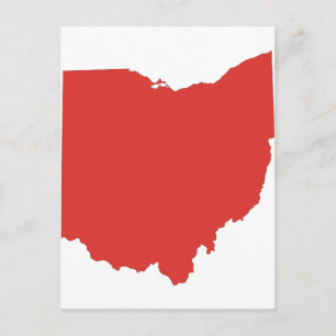 Carte Postale Ohio - un Etat ROUGE