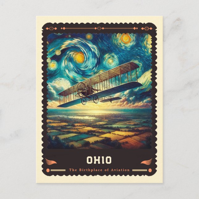 Carte Postale Ohio | Vincent Van Gogh inspiré (Devant)