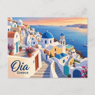 Carte Postale Oia Grèce