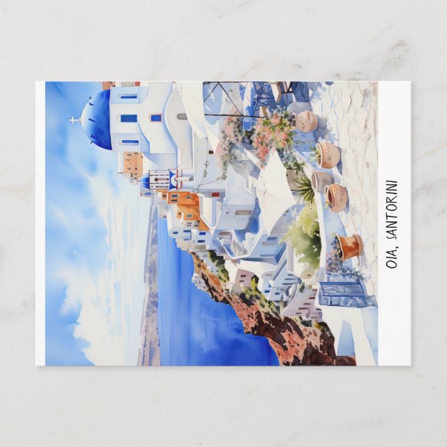 Carte postale Oia Santorin (Devant)