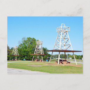 Carte Postale Oil Derrick Picnic Tables, Autoroute I-20, Texas