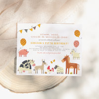 Oink Moo Cock-a-doodle-doo Fun Farm Birthday