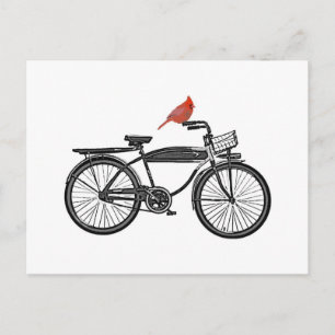 Carte Postale Oiseau à vélo