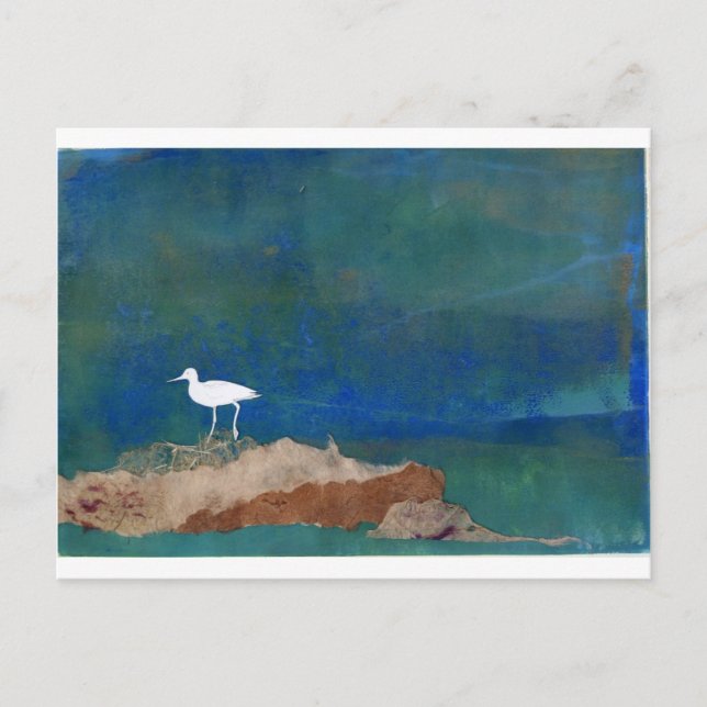 Carte Postale Oiseau blanc (Devant)