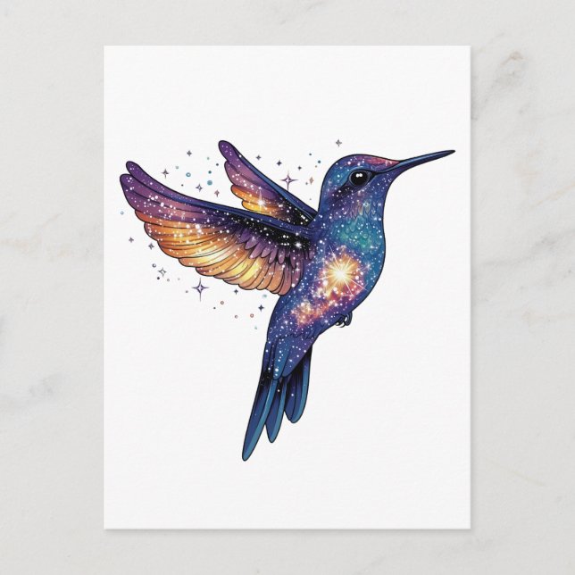 Carte Postale Oiseau-de-brousse Avec Stone Night Ciel Galaxy Ois (Devant)