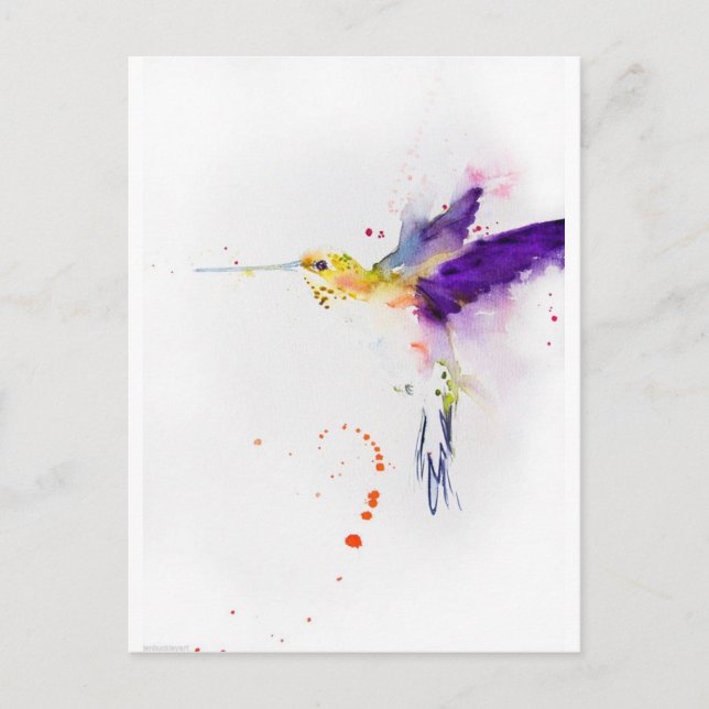 Carte postale - Oiseau de Humming (Devant)