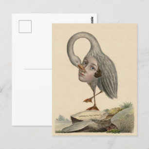 Carte Postale Oiseau de la connaissance de soi Symbole antique u