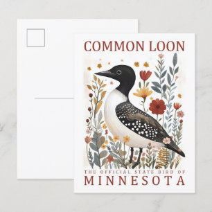 Carte Postale Oiseau de Lion commun du Minnesota USA Travel