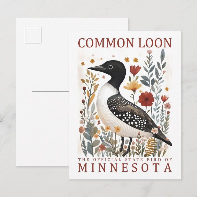 Carte Postale Oiseau de Lion commun du Minnesota USA Travel (Devant / Derrière)