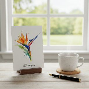 Carte Postale Oiseau de Paradis Aquarelle, personnalisé