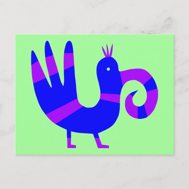Carte Postale Oiseau drôle (Devant)