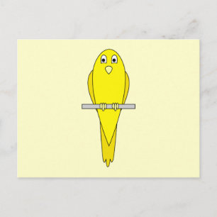 Carte Postale Oiseau Jaune. Canaire.